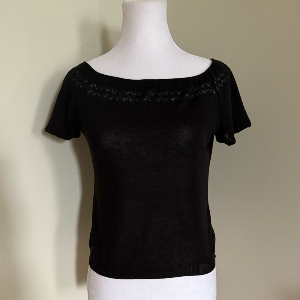 Authentic Moschino Cheap&Chic vintage90s black short sleeve top